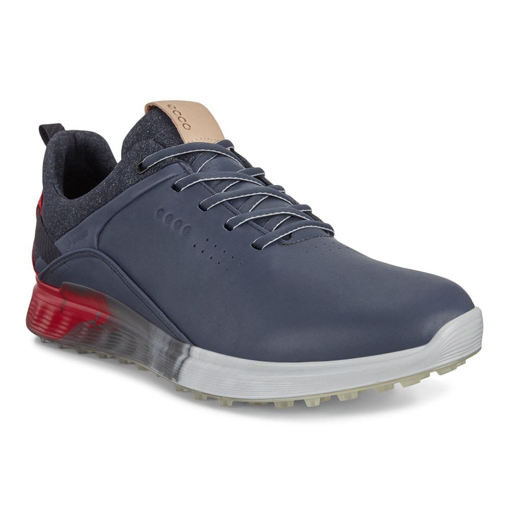 Zapatos De Golf Hombre - ECCO S-Three Spikeless - Azul Marino - LXG341526